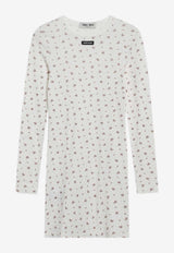 Miu Miu Printed Mini Dress MJA914OOO18ZU/S_MIU-F0O7V