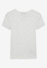 Miu Miu Logo-Printed Crewneck T-shirt MJNA08OOO18ZU/S_MIU-F0AZ1