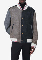 Thom Browne Colorblocked Wool Bomber Jacket Multicolor MJO099F05385/R_THOMB-996