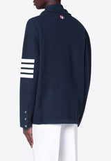 Thom Browne 4-bar Stripes Cardigan Blue MKJ134AY6011/Q_THOMB-420