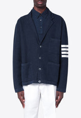 Thom Browne 4-bar Stripes Cardigan Blue MKJ134AY6011/Q_THOMB-420