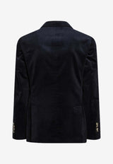 Brunello Cucinelli Single-Breasted Corduroy Blazer Blue ML4627BFDCO/R_CUCIN-C5755