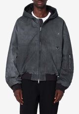 Represent Zip-Up Faded Hooded Sweatshirt Black MLM100127DE/R_REPRE-02