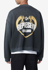 Represent Angel Border Faded Sweatshirt Black MLM100367CO/R_REPRE-04