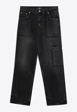 Represent Faded Straight-Leg Jeans Black MLM61042DE/Q_REPRE-01