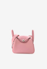 Mini Lindy 20 Verso in Rose Sakura and Gris Perle Taurillon Clemence with Palladium Hardware