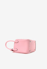 Mini Lindy 20 Verso in Rose Sakura and Gris Perle Taurillon Clemence with Palladium Hardware