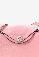 Mini Lindy 20 Verso in Rose Sakura and Gris Perle Taurillon Clemence with Palladium Hardware