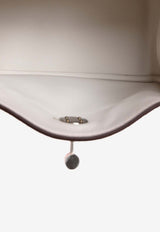 Mini Lindy 20 Verso in Rose Sakura and Gris Perle Taurillon Clemence with Palladium Hardware