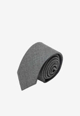 Thom Browne Patterned Wool Tie Gray MNL001A00626/S_THOMB-035