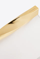 Aquazzura Mini Twist Nappa Leather Clutch MNTCLUC0-NAP-WLG White