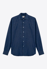 XACUS Buttoned Denim Shirt Blue MOP742ML71116/P_XACUS-002