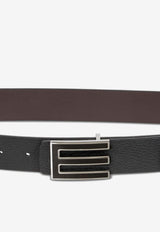 Etro Reversible Grained Leather Belt Black MP3D0009-AP351 N0000