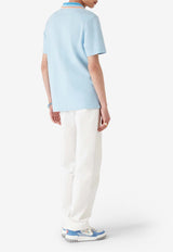 Casablanca Knit Pique Polo T-shirt Light Blue MPF25JTP24303_BLUE