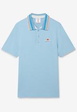 Casablanca Knit Pique Polo T-shirt Light Blue MPF25JTP24303_BLUE