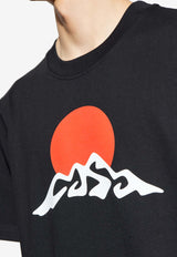 Casablanca Sunset Valley Crewneck T-shirt Black MPF25JTS00102_BLACK