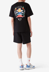 Casablanca Casa Way Mountain Printed T-shirt Black MPF25JTS00109_BLACK