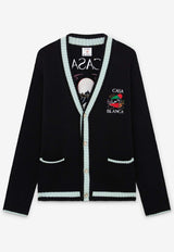 Casablanca Casa Mountain Temple Cardigan Black MPF25KW100101_BLACK