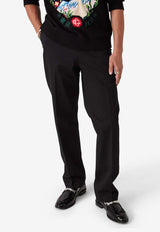 Casablanca Logo Patch Chino Pants Black MPF25TR32101_BLACK