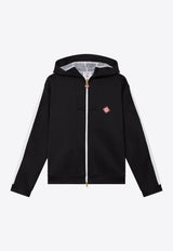 Casablanca Scuba Zip-Up Hooded Sweatshirt Black MPS25-JTP-307-01_BLACK
