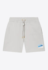 Casablanca Greek Temple Patch Track Shorts Gray MPS25-JTR-003-02_GREY