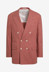 Double-Breasted Wool-Blend Jacket