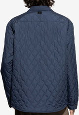 Etro Paisley Print Reversible Quilted Overshirt Navy MRBA0077-99TUSK1 B1622