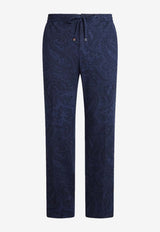 Etro Paisley Jacquard Track Pants Navy MRED0006-99JAE01 X0883