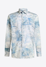 Etro Safari-Print Long-Sleeved Shirt MRIB0001-99SA5F4 X0883 Blue