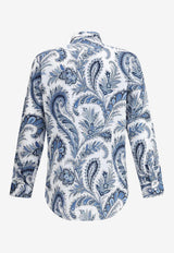 Etro Floral Paisley Button-Up Shirt Blue MRIB0001-99SA5L1 X0802