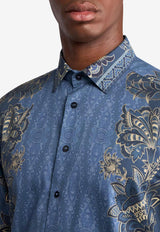 Etro Medallion and Paisley Print Shirt Blue MRIB0001-99SP5A4 X0883