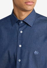 Etro Logo Long-Sleeved Shirt MRIB0002-99SA531 X0883 Blue