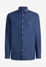 Etro Logo Long-Sleeved Shirt MRIB0002-99SA531 X0883 Blue