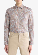 Etro Floral Paisley Long-Sleeved Satin Shirt Multicolor MRIB0002-99SA5P2 X0830
