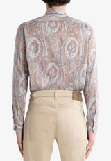 Etro Floral Paisley Long-Sleeved Satin Shirt Multicolor MRIB0002-99SA5P2 X0830