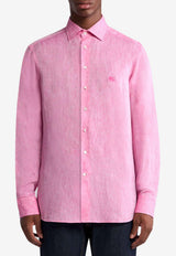 Etro Pegaso Long-Sleeved Linen Shirt Pink MRIB0002-99TU3F3 F8593