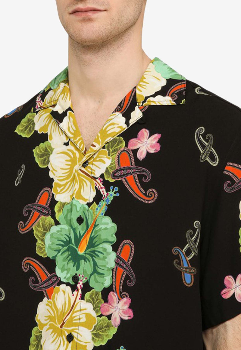 Etro Floral Print Bowling Shirt Multicolor MRIC0013AT074/O_ETRO-X0810