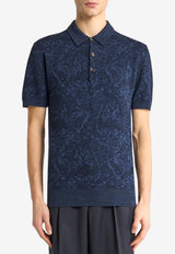 Etro Paisley Jacquard Polo T-shirt Blue MRKF0004-AQ195 S9831
