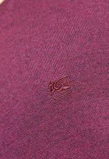 Etro Pegaso Embroidered Wool Sweater Bordeaux MRKF0096-AL291 R0369