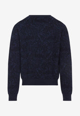 Etro Paisley Jacquard Crewneck Sweater Blue MRKF0096-AQ195 S9831