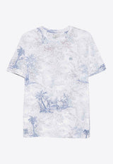 Etro Jungle Print Crewneck T-shirt White MRMA0002-AK589 X0883