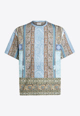 Etro Floral Print Short-Sleeved T-shirt Multicolor MRMA0004-AK600 X0880