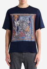 Etro Anstract Print T-shirt Navy MRMA0004-AKG46 X0883