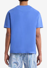 Etro Pegaso Embroidered T-shirt Blue MRMA0007-AR233 B0759