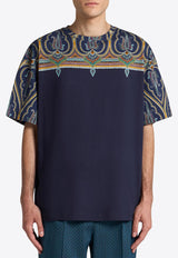 Etro Paisley Print T-shirt Navy MRMA0022-AJ276 X0883