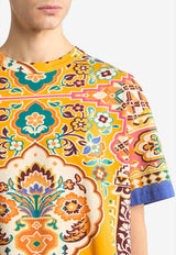 Etro Printed Short-Sleeved T-shirt Yellow MRMA0024-AK967 X0840