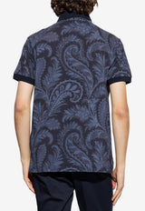 Etro Floral Paisley Print Polo T-shirt Blue MRMD0004-AK930 X0883