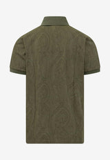 Etro Arnica Jacquard Polo T-shirt Olive MRMD0004-AKF84 X0890
