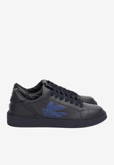 Etro Pegaso Leather Low-Top Sneakers Black MS4C0004-AP304 B0711