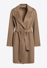 Wool-Blend Belted Coat